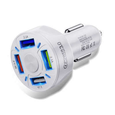 Încărcător auto GTWIN 4 porturi 7A 48W USB Încărcare rapidă 3.0 Telefon mobil universal Încărcare rapidă pentru iphone 12 Pro Adaptor auto Xiaomi
