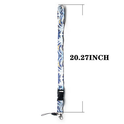 Kanagawa Hokusai Waves Snur Insigna ID Telefon mobil Snur Cheie Snur Curele pentru gât Accesorii chingi Panglici