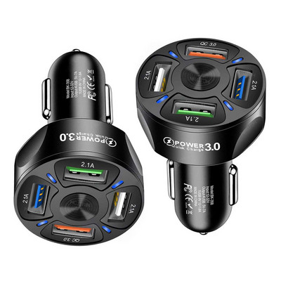 FONKEN QC 3.0 3 USB automobilinis įkroviklis greito įkrovimo įkroviklis automobilinio telefono įkrovimo adapteris, skirtas iPhone Samsung Xiaomi Redmi Note 9 įkroviklis