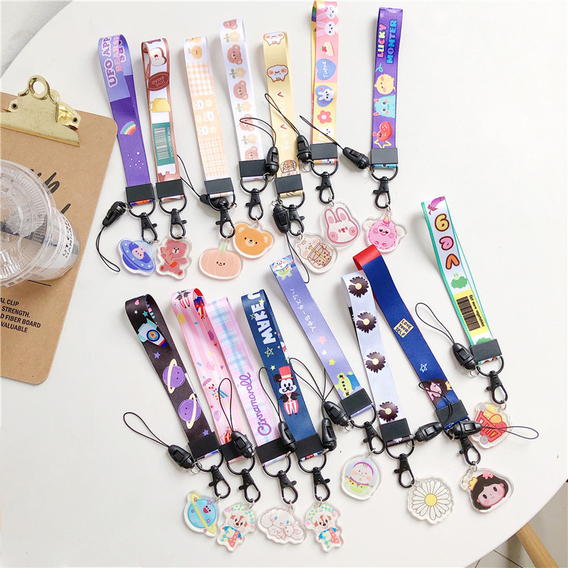 Simpatične crtane višenamjenske trake za mobilni telefon Kratko uže Modni uzorak trake Traka za ruke za telefon 13 Torbica za Airpods