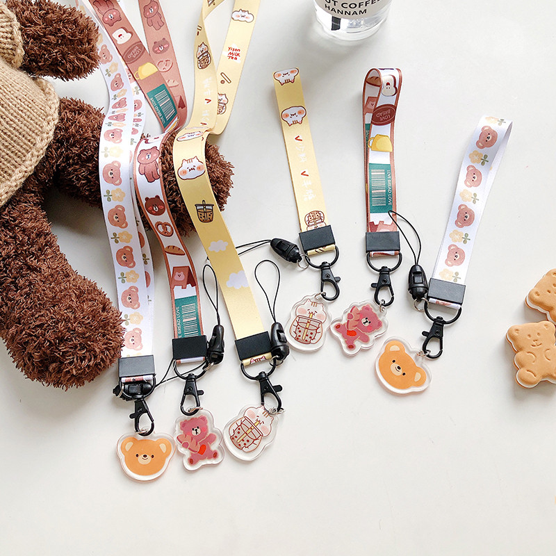 Simpatične crtane višenamjenske trake za mobilni telefon Kratko uže Modni uzorak trake Traka za ruke za telefon 13 Torbica za Airpods