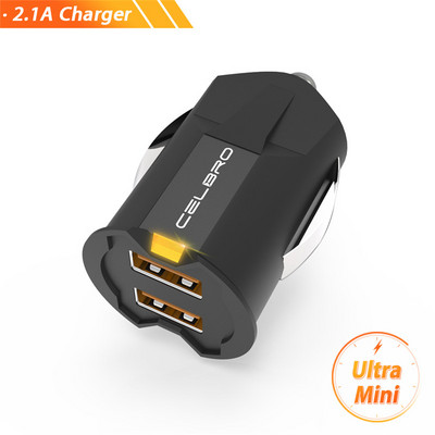 Ultra Mini încărcător auto Dual 2 porturi USB Încărcător auto Telefon mobil Adaptor încărcător USB auto pentru Samsung Note 8 9 Încărcare automată a vehiculului