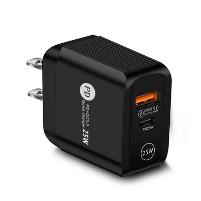 Încărcătoare rapide PD de 25W, încărcător de telefon USB Convertor tip C QC 3.0 Adaptor de încărcare rapidă Accesorii pentru telefon mobil Conector UE/SUA/UK