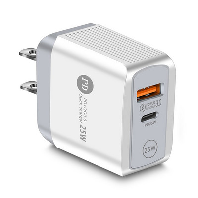 Încărcătoare rapide PD de 25W, încărcător de telefon USB Convertor tip C QC 3.0 Adaptor de încărcare rapidă Accesorii pentru telefon mobil Conector UE/SUA/UK
