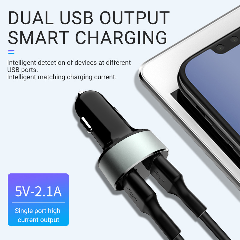 hoco auto punjač usb adapter za punjenje 12 24 volta najbolji prijenosni brzi mini dual usb port za apple iphone 6 7 8 x android telefone