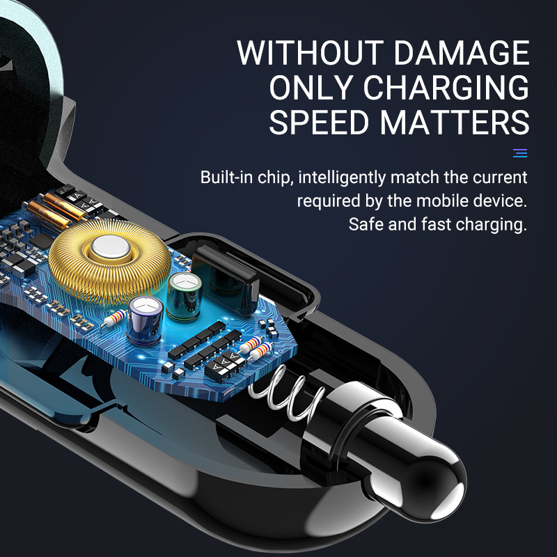 hoco auto punjač usb adapter za punjenje 12 24 volta najbolji prijenosni brzi mini dual usb port za apple iphone 6 7 8 x android telefone