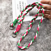 Vezeték a mobiltelefon hevedereinek felakasztásához Kontrasztos színű Landyard Premium pamut telefontartozékok Lanyard Crossbody lánckötél