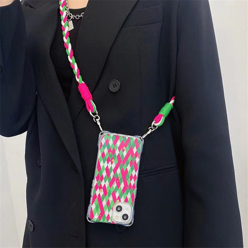 Kabel za vješanje mobilnog telefona Trake kontrastnih boja Landyard Premium pamučni dodaci za telefon Uže za nošenje preko tijela Lanac Uže