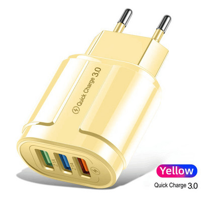 USB töltő gyorstöltő 3.0 gyorstöltő telefonadapter iPhone 13 Pro telefonhoz Samsung Xiaomi Huawei Tablet EU/US dugaszolható fali töltők