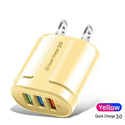 USB töltő gyorstöltő 3.0 gyorstöltő telefonadapter iPhone 13 Pro telefonhoz Samsung Xiaomi Huawei Tablet EU/US dugaszolható fali töltők