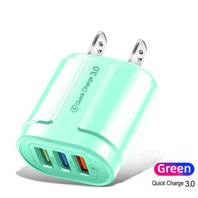 USB töltő gyorstöltő 3.0 gyorstöltő telefonadapter iPhone 13 Pro telefonhoz Samsung Xiaomi Huawei Tablet EU/US dugaszolható fali töltők