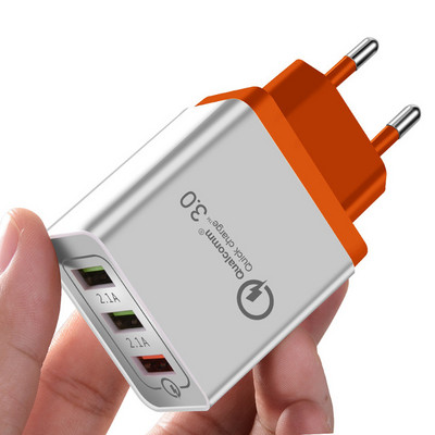 Încărcător rapid Vothoon cu 3 porturi QC3.0 Încărcător USB pentru telefon Încărcare rapidă mufa UE Încărcător pentru telefon mobil pentru Samsung S9 S10 Xiaomi mi 9