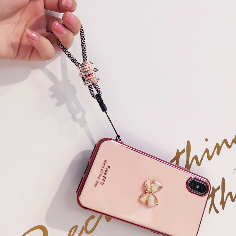 Uzica za mobitel kratka dječja simpatična traka s prstenom i kopčom ručno tkana jaka prikladna za iPhone X XR zaštitni privjesak