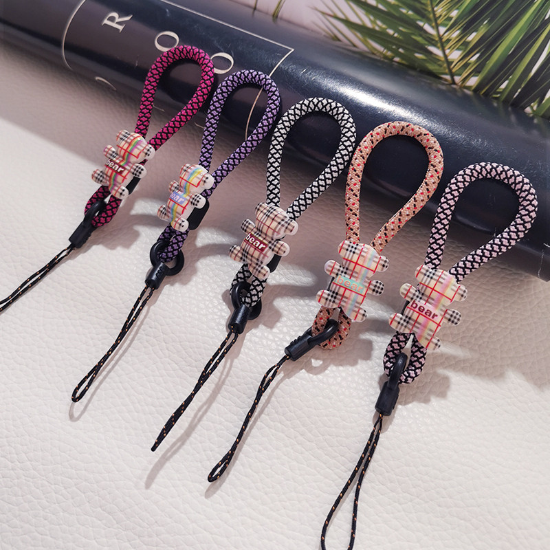 Uzica za mobitel kratka dječja simpatična traka s prstenom i kopčom ručno tkana jaka prikladna za iPhone X XR zaštitni privjesak