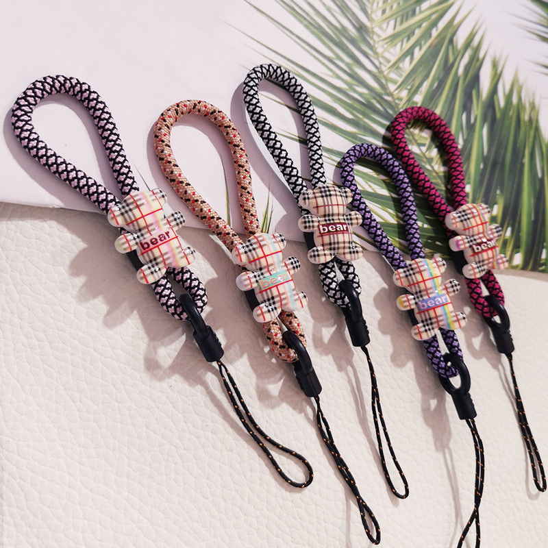 Uzica za mobitel kratka dječja simpatična traka s prstenom i kopčom ručno tkana jaka prikladna za iPhone X XR zaštitni privjesak