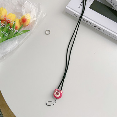Snur lung din silicon drăguț pentru telefon pentru iPhone, huawei, samsung, redmi, xiaomi, curea de colier pentru carte de lucru, breloc cu insignă