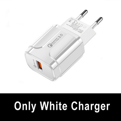 Încărcător rapid Încărcare rapidă 3.0 18W EU Plug Încărcător pentru telefon pentru OPPO F11 F9 Pro A1K A15 A12 Realme C15 C12 C11 C3 C2 Cablu Micro USB