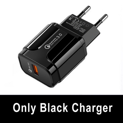Încărcător rapid Încărcare rapidă 3.0 18W EU Plug Încărcător pentru telefon pentru OPPO F11 F9 Pro A1K A15 A12 Realme C15 C12 C11 C3 C2 Cablu Micro USB