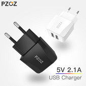 PZOZ Adaptor de încărcător USB dublu 2a 5v Încărcător de perete portabil de călătorie Telefon mobil inteligent USB mufă UE pentru iphone ipad Samsung Xiaomi 9