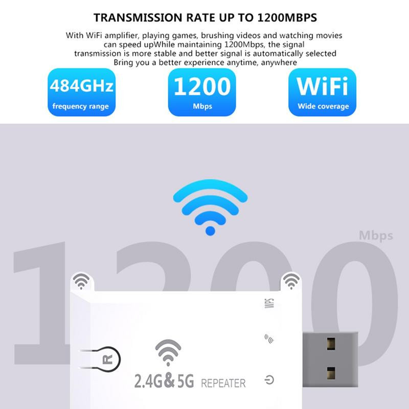 „Wi-Fi“ kartotuvo tvarkyklė Nemokamas „Wi-Fi“ tinklo adapteris, skirtas staliniam kompiuteriui USB „WiFi Dongle“ plėtiklio stiprintuvas su 2,4 GHz / 5 GHz įmontuota antena