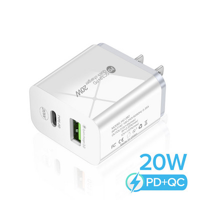 Încărcător USB tip C 20W Adaptor LED PD Încărcător rapid pentru telefon pentru iPhone 13 12 11 AirPods iPad Huawei Xiaomi LG Samsung Încărcător USB C