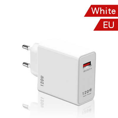 Gan 120W USB зарядно устройство USB тип C кабел QC5.0 зарядно устройство за телефон Бързо зареждане за iPhone 14 Xiaomi Samsung Oppo iPad лаптопи таблети