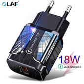 18W Încărcare rapidă 3.0 Încărcător USB QC 3.0 4.0 Mufă USB Adaptor pentru telefon/încărcător rapid pentru Samsung A50 iPhone Xr 11 8 7 Xiaomi Huawei
