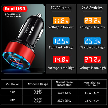 Olaf Quick Charge 3.0 USB зарядно за кола за iPhone 7 3A Адаптер за бързо зареждане за Samsung A50 Xiaomi Mi9 QC3.0 зарядно за телефон за кола