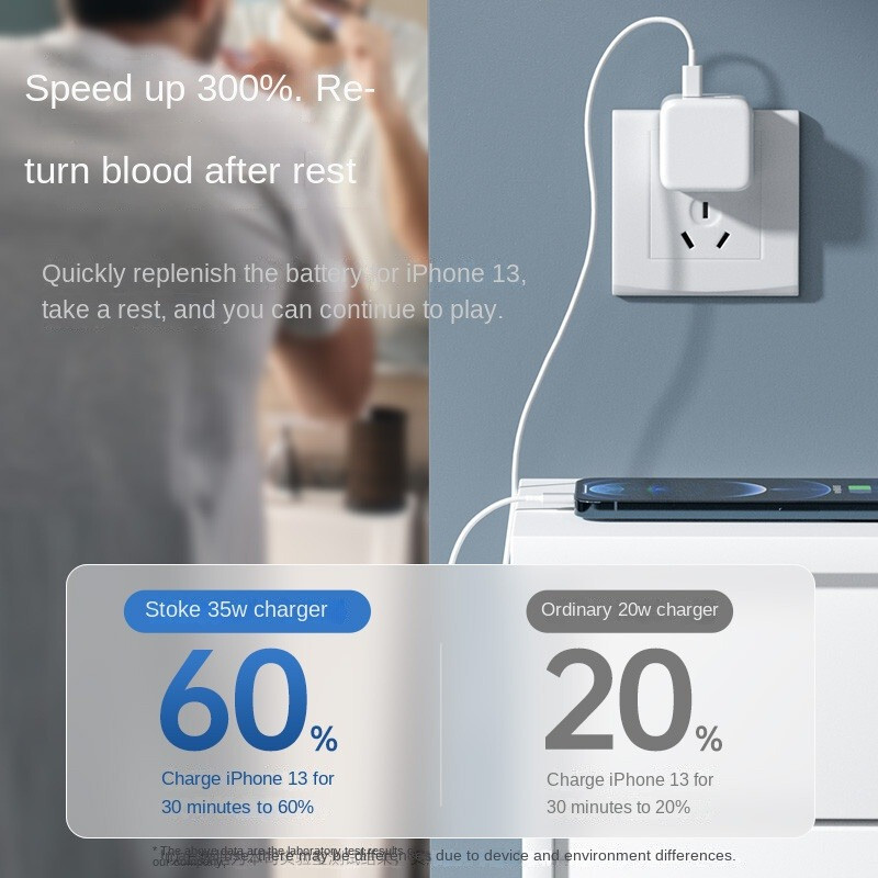 Novi Dual Ports Tip C USB-C adapter za napajanje Brzi punjač za telefon USB C PD 35W brzi zidni punjač za iPhone 14 13 12 Pro Max Samsung