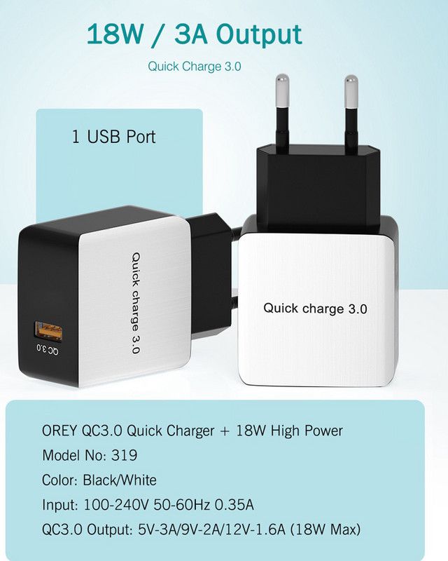 QC 3.0 Adapter za brzi punjač 5A Micro USB kabel za Huawei P8 P9 Lite Y5 Y6 Y7 Y9 2018 Honor 6 7 LG G3 G4 18W EU utikač USB punjač