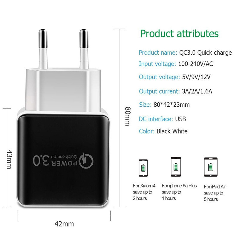 QC 3.0 Adapter za brzi punjač 5A Micro USB kabel za Huawei P8 P9 Lite Y5 Y6 Y7 Y9 2018 Honor 6 7 LG G3 G4 18W EU utikač USB punjač