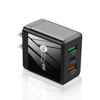 Încărcător USB cu 3 porturi USB C 48W Încărcare rapidă pentru iPhone 11 12 Xiaomi Huawei Samsung Încărcător PD pentru telefon mobil Adaptor încărcător de călătorie