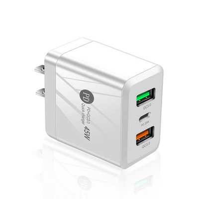 Încărcător USB cu 3 porturi USB C 48W Încărcare rapidă pentru iPhone 11 12 Xiaomi Huawei Samsung Încărcător PD pentru telefon mobil Adaptor încărcător de călătorie