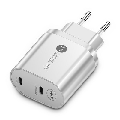 Adaptor de încărcare a telefonului PD40W Cap de încărcare QC 3.0 cu două porturi pentru iPhone 13 12 Pro Huawei Xiaomi Samsung Încărcător mobil universal