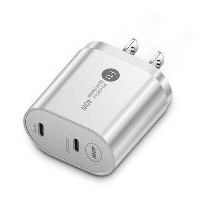 Adaptor de încărcare a telefonului PD40W Cap de încărcare QC 3.0 cu două porturi pentru iPhone 13 12 Pro Huawei Xiaomi Samsung Încărcător mobil universal