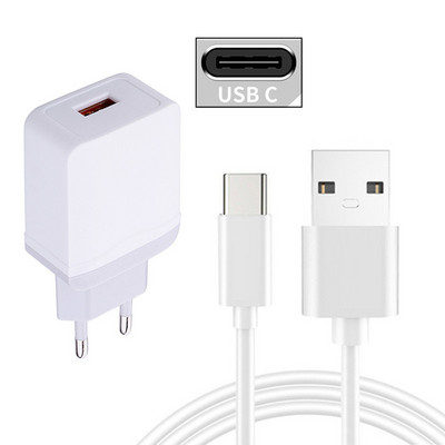 Încărcător de telefon TECNO Spark 5 Realme C1 XT OnePlus 3 5V 2A Adaptor de perete Tip C Cablu de microîncărcare USB pentru Xiaomi Poco X3 Redmi 6A