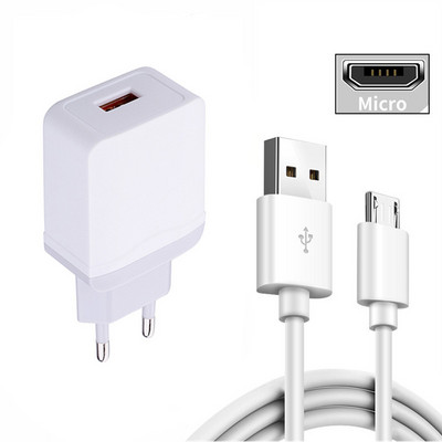 Încărcător de telefon TECNO Spark 5 Realme C1 XT OnePlus 3 5V 2A Adaptor de perete Tip C Cablu de microîncărcare USB pentru Xiaomi Poco X3 Redmi 6A