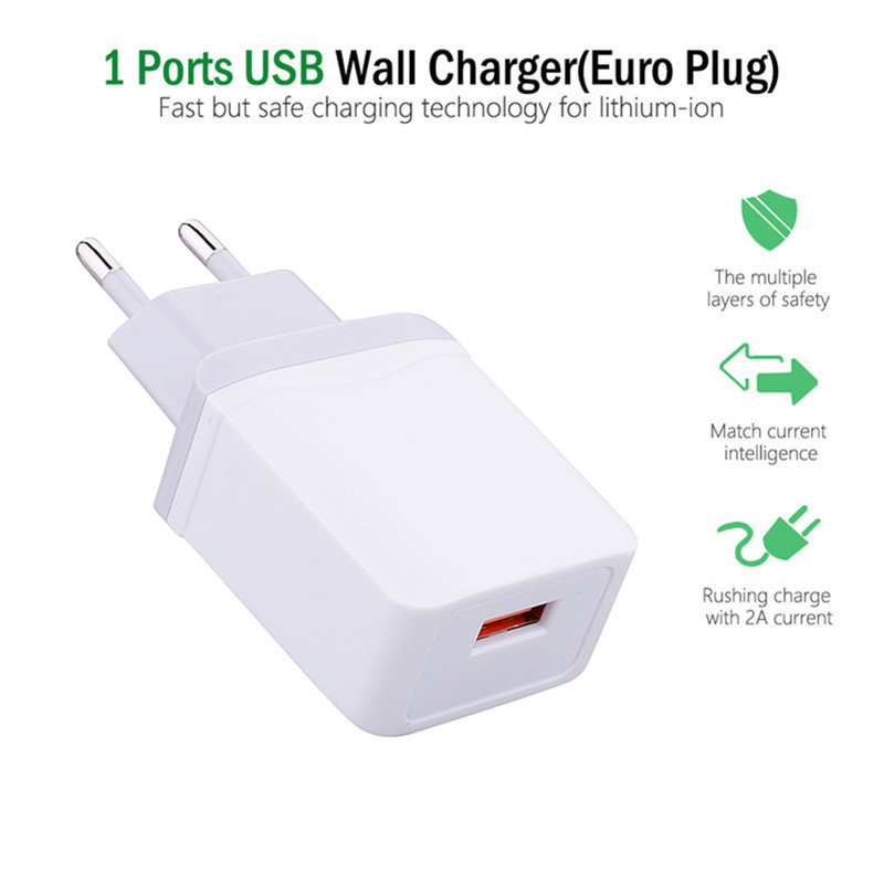 TECNO Spark 5 Realme C1 XT OnePlus 3 Φορτιστής τηλεφώνου 5V 2A Προσαρμογέας τοίχου Τύπος C Καλώδιο μικροφόρτισης USB για Xiaomi Poco X3 Redmi 6A