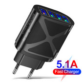 Încărcător USB 65W 5.1A Încărcare rapidă Adaptor pentru telefon mobil 18W pentru iPhone12 Pro Max Priză UE/SUA Încărcător de perete pentru Xiaomi Huawei