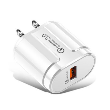 Зарядно за мобилен телефон Quick Charge QC 3.0 4.0 18W Fast Charging EU US Plug Adapter Стенен USB зарядно за iPhone Samsung Xiaomi
