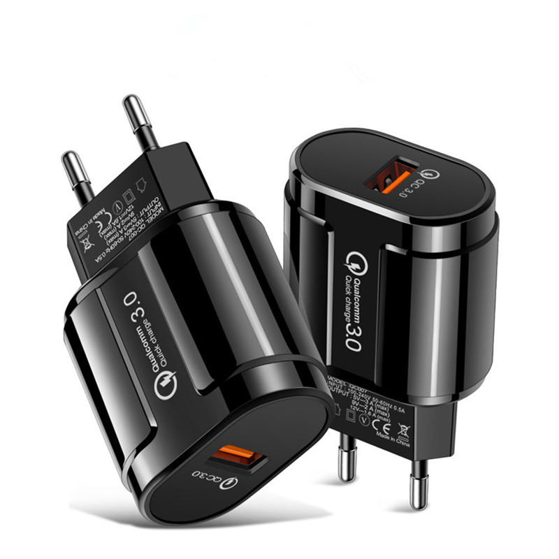 Punjač za mobilni telefon Quick Charge QC 3.0 4.0 18W brzo punjenje EU US Plug adapter zidni USB punjač za iPhone Samsung Xiaomi