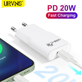 URVNS 20W USB C Φορτιστής τοίχου Γρήγορος προσαρμογέας τροφοδοσίας Φορτιστές τοίχου κινητών τηλεφώνων για iPhone 12/13 Pro Max/12/13Min/11, Pixel, iPad Pro