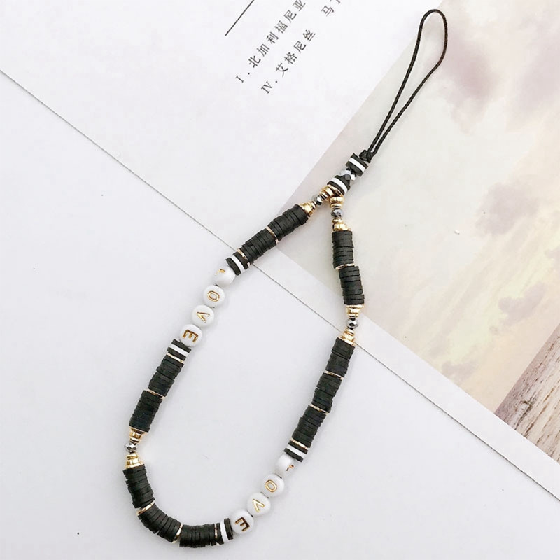 Novi lančići protiv gubitka užeta Mekana keramika Lanac za pametni telefon s perlama Remen za mobilni telefon Šarm ljubavno pismo Telefonski nakit