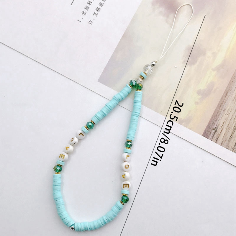 Novi lančići protiv gubitka užeta Mekana keramika Lanac za pametni telefon s perlama Remen za mobilni telefon Šarm ljubavno pismo Telefonski nakit