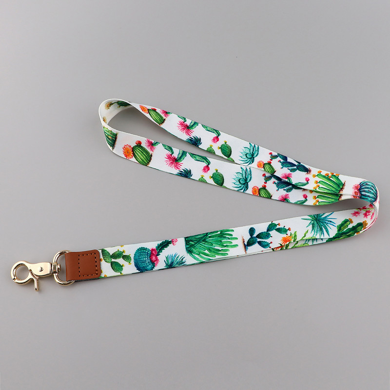 LX1131 Plant Cactus kožna telefonska užad za privjesak ID kartica Držač značke Privjesak USB remen oko vrata Telefonsko uže Kabel Dodaci