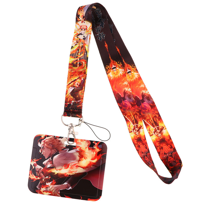 JF1496 Rengoku Kyoujurou Ιαπωνικά λουριά για λαιμό Anime για Κάρτα Κλειδιού Γυμναστήριο Κινητό Τηλέφωνο Ιμάντας USB Σχοινί υποδοχής σήματος