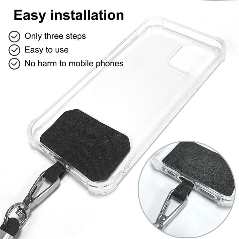 Mobilni telefon Uže za vrat Mobilni telefon Podesivi prijenosni uklonjiva metalna kopča Uzica protiv pada Crna Zelena Crna