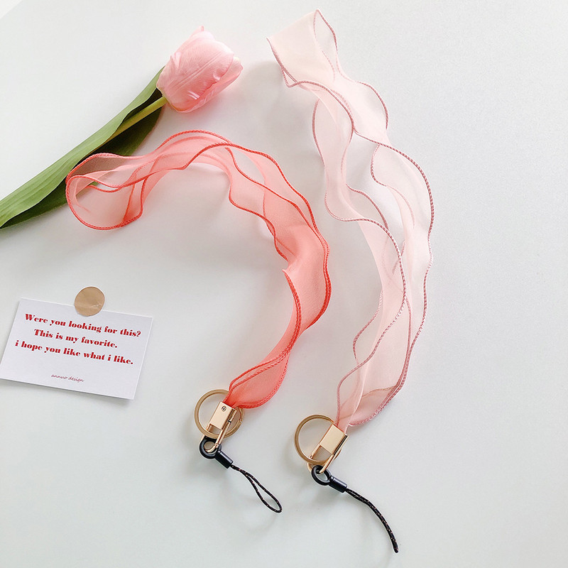 Jednostavan čipkasti stil čiste boje remen za oko vrata za ključeve ID iskaznica teretana USB remen za mobilni telefon DIY konop za vješanje Lariat konopac