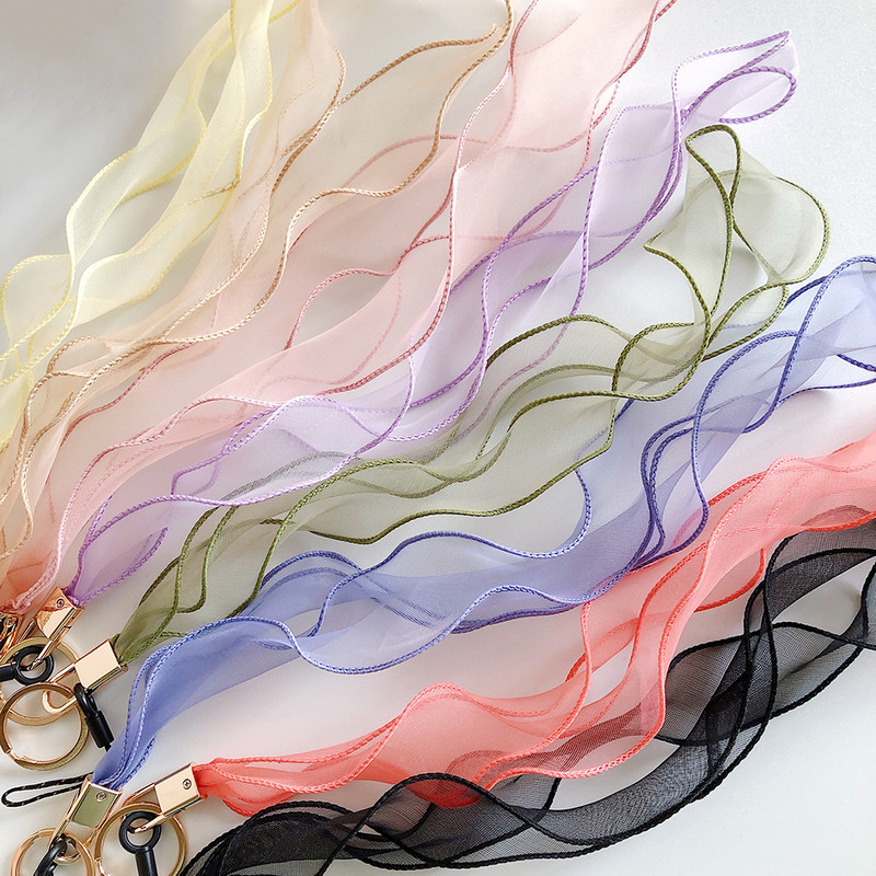 Jednostavan čipkasti stil čiste boje remen za oko vrata za ključeve ID iskaznica teretana USB remen za mobilni telefon DIY konop za vješanje Lariat konopac