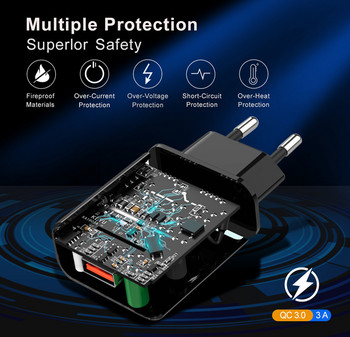 QC 3.0 Fast Charger USB адаптер Type C USB кабел за Motorola Moto G10 G30 G8 G9 Play One Vision LG Velvet зарядно за мобилен телефон